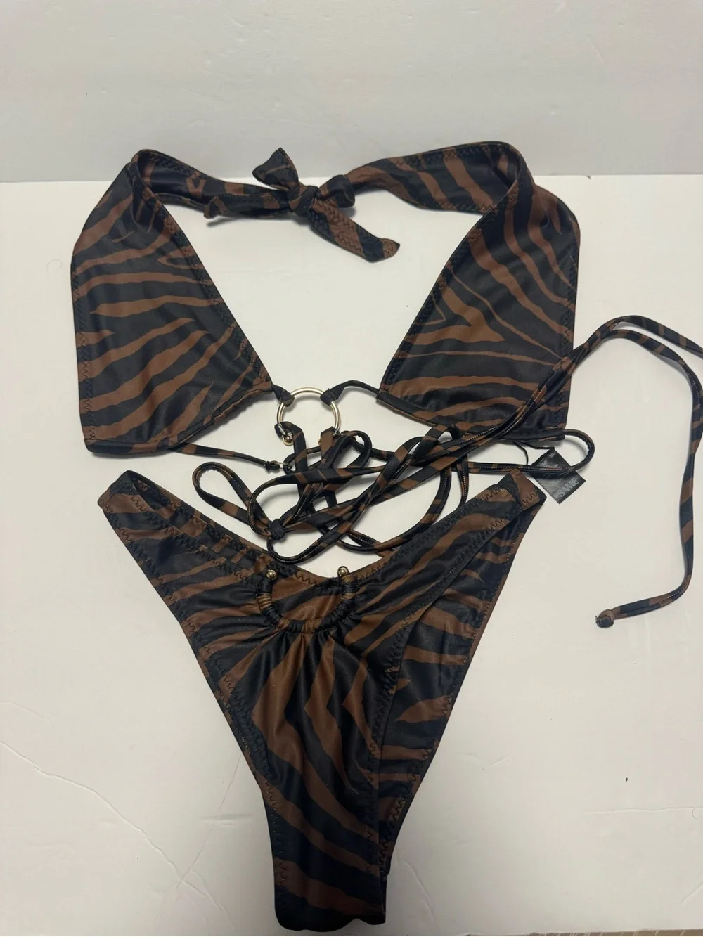 Same Women's Bikini Animal Print Size Small